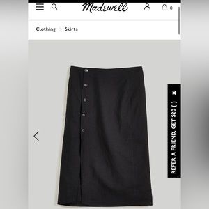 Madewell Linen-Cotton Blend Wrap MIDI Skirt. Brand new with tags.